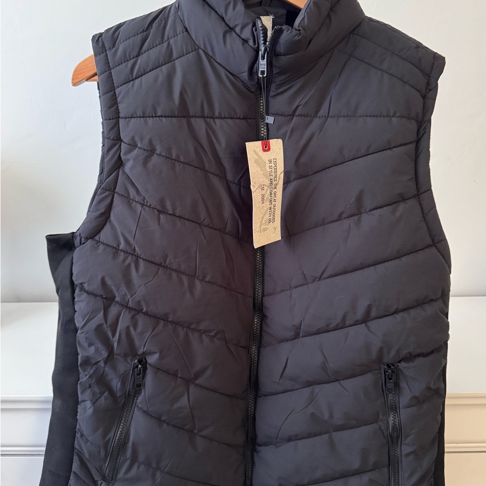 Men's Black Quilted Vest